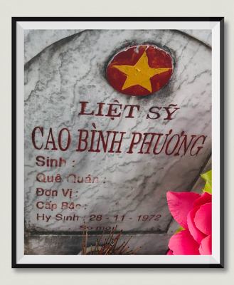 Ảnh bia mộ của liệt sĩ Cao Bình Phường