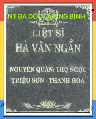 Ảnh bia mộ của liệt sĩ Hà Văn Ngần