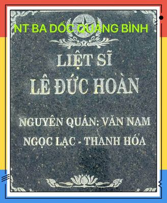 Ảnh bia mộ của liệt sĩ Lê Đức Hoàn