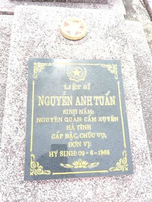 Bia mộ tại xã Hiền ninh - Xã Hiền Ninh - Huyện Quảng Ninh - Quảng Bình — liệt sĩ Nguyễn Anh Tuấn