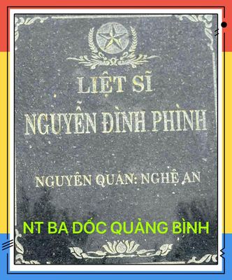 Ảnh bia mộ của liệt sĩ Nguyễn Đình Phình