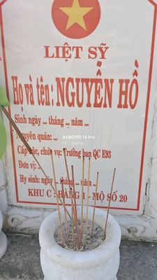 Bia mộ tại Xã Bình Lâm - Huyện Thăng Bình - Quảng Nam · ảnh: Be You — liệt sĩ NGUYỄN HỒ