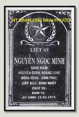 Ảnh bia mộ của liệt sĩ Nguyễn Ngọc Minh