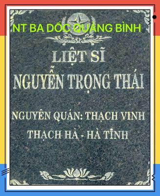 Ảnh bia mộ của liệt sĩ Nguyễn Trọng Thái