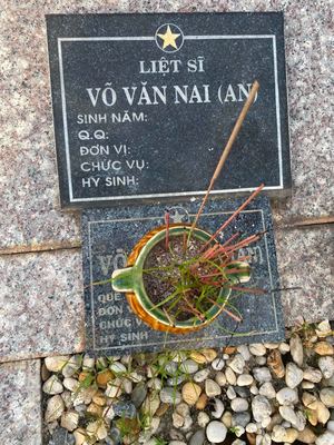Bia mộ tại Nghĩa trang liệt sĩ Huyện Bến Cát - tỉnh Bình Dương · ảnh: Lê Phượng — liệt sĩ VÕ VĂN NAI (AN)